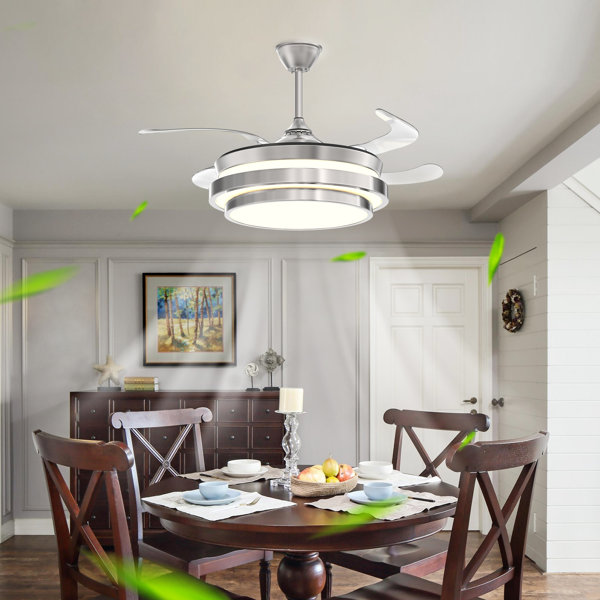 Wrought Studio Dieuwke Modern 42'' Reverse Ceiling Fan with LED Lights